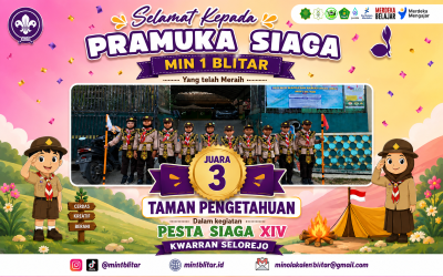 Pramuka Siaga MIN 1 Blitar Raih Juara 3 Taman Pengetahuan pada Pesta Siaga XIV