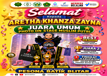 Ananda Aretha Khanza Zayna Murid Kelas1 Memborong Kejuaraan Tingkat Kabupaten Dalam Acara PESONA BATIK BLITAR