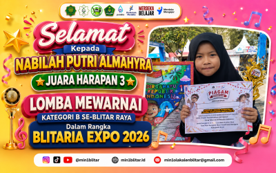 Nabilah Putri Almahyra Raih Juara Harapan 3 Lomba Mewarnai Kategori B Se-Blitar Raya