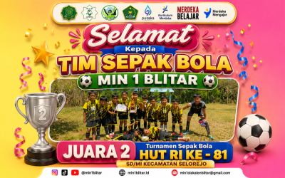 Juara 2 dalam ajang Turnamen Sepak Bola HUT RI ke-81 Tingkat SD/MI Se-Kecamatan Selorejo.